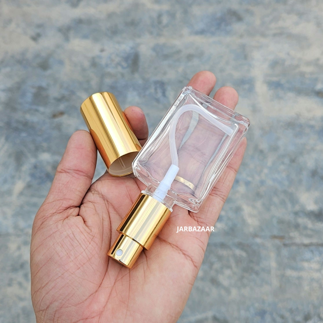 30 ML Clear Rectangular Glass Spray Bottle