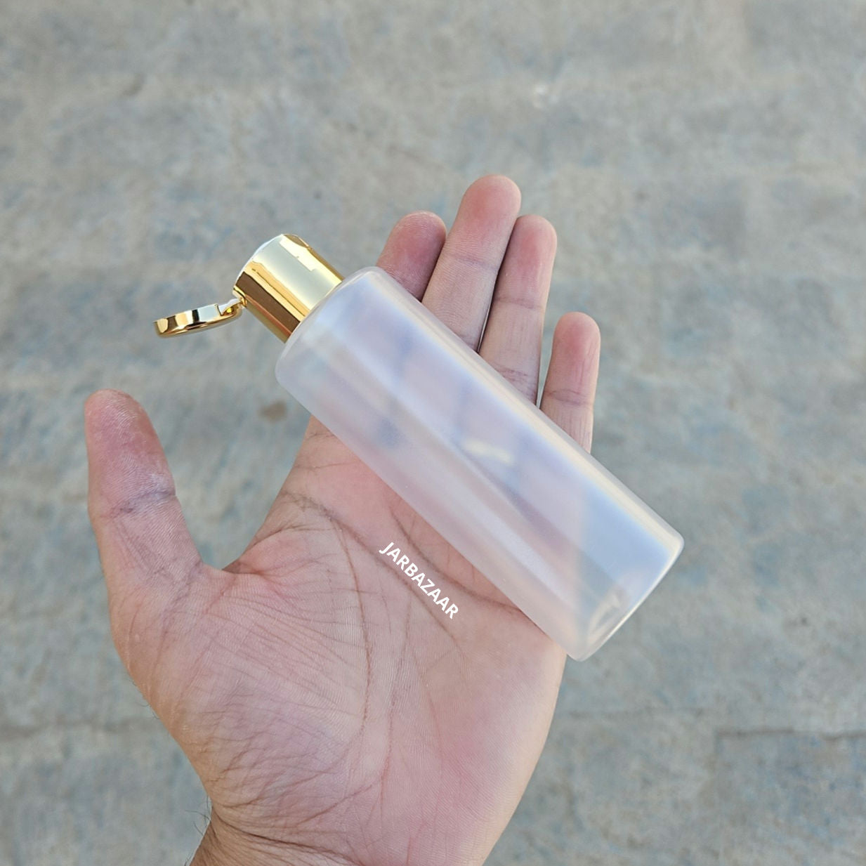 100 ML GLI Frosted Pet Bottle (With Golden Fliptop Caps)