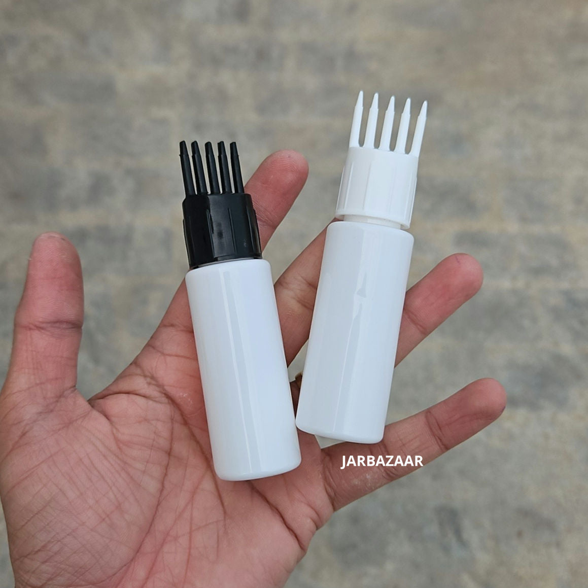 30 ML White Pet Bottle (With Comb Cap)