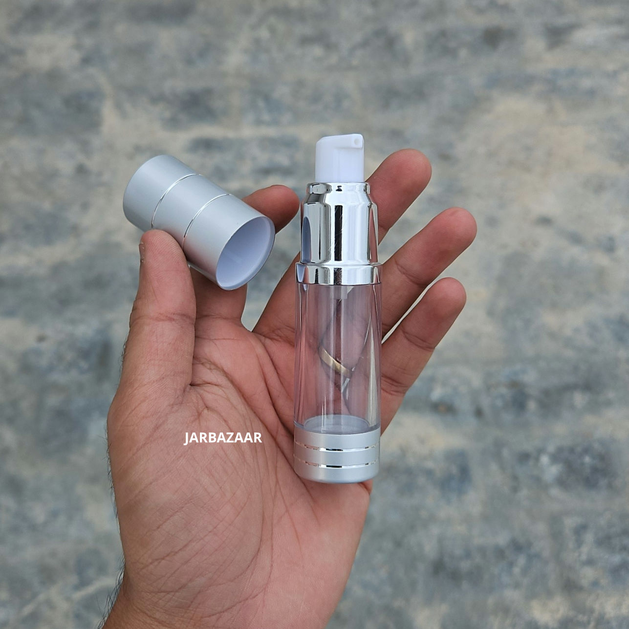 15 ML Silver Airless Bottle