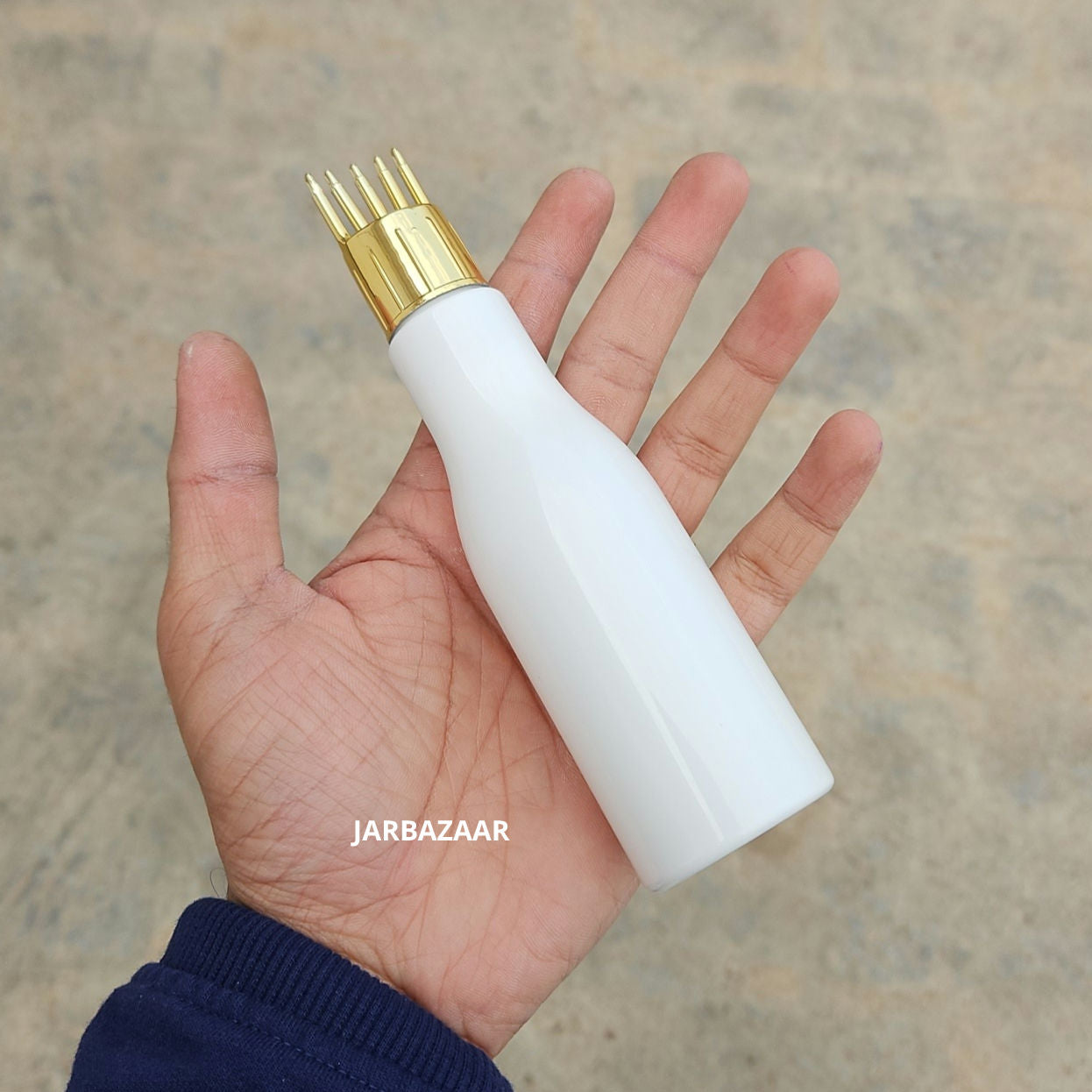 100 ML Asta White Pet Bottle (With Golden Comb Cap)