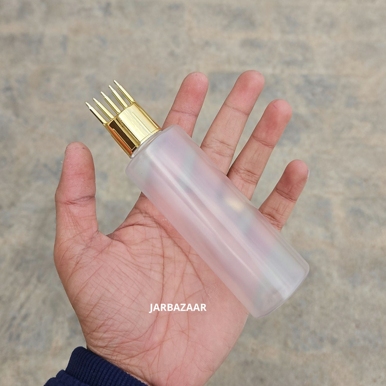 100 ML GLI Frosted Pet Bottle (With Golden Comb Cap)