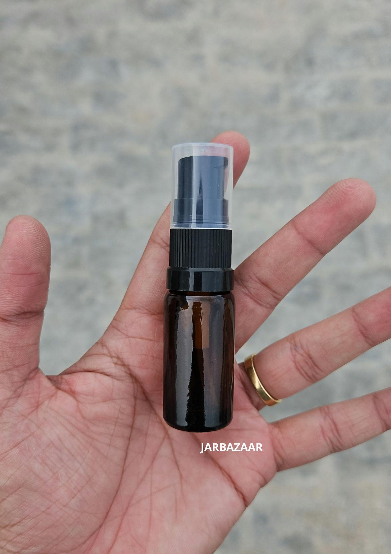 10 ML Amber Glass Bottle With Serum Pump ( Type1)