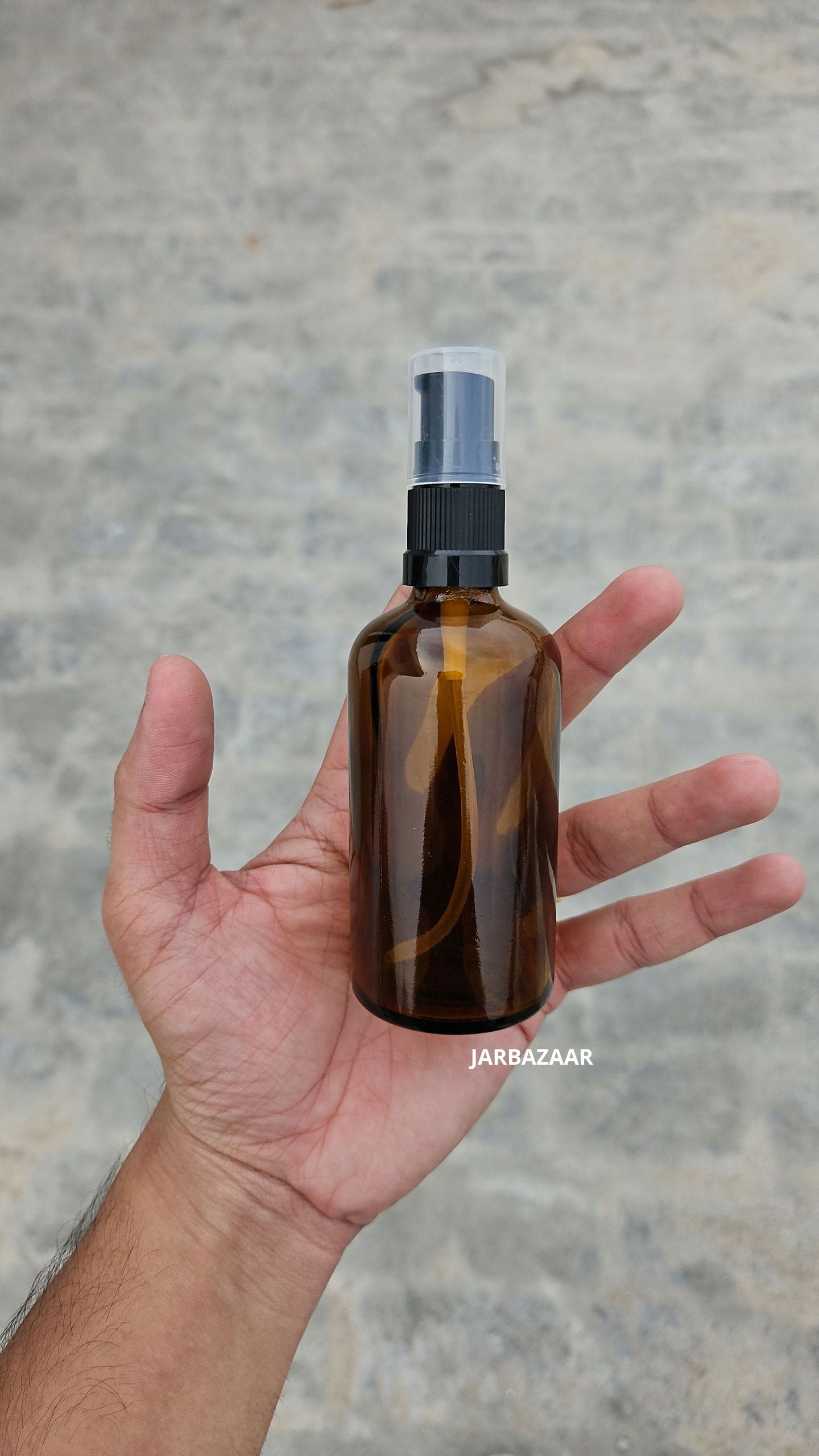 100 ML Amber Glass Bottle With Serum Pump (Type1)