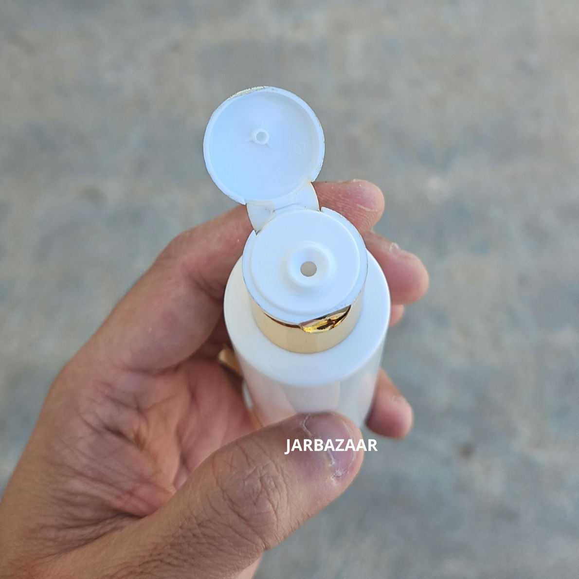 50 ML GLI White Pet Bottle (With Golden Fliptop Caps)