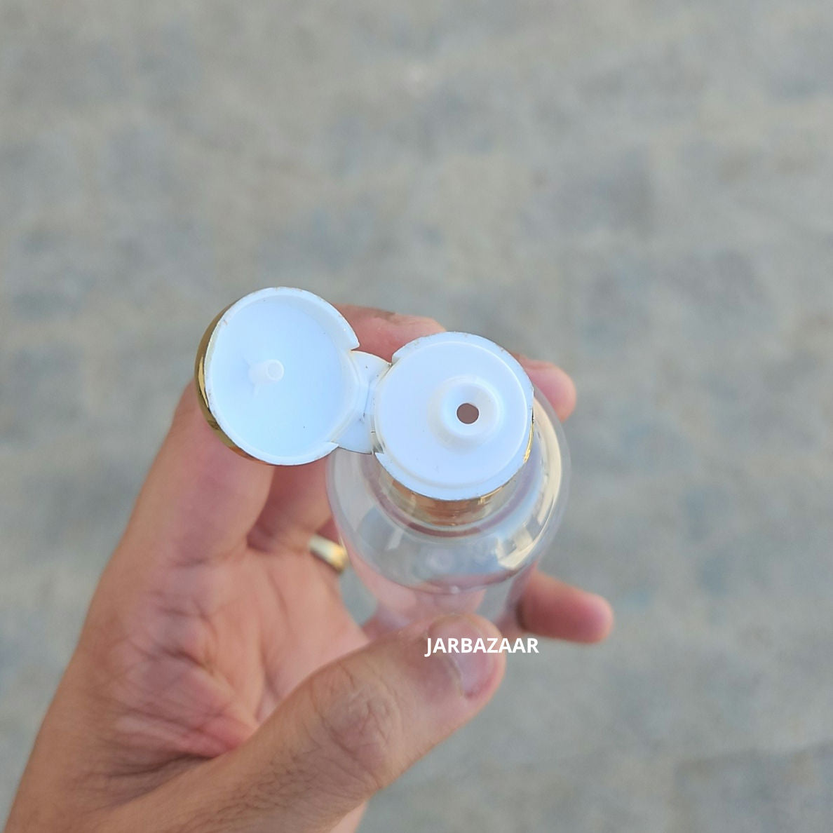 100 ML Avon Transparent Pet Bottle (With Golden Fliptop Caps)