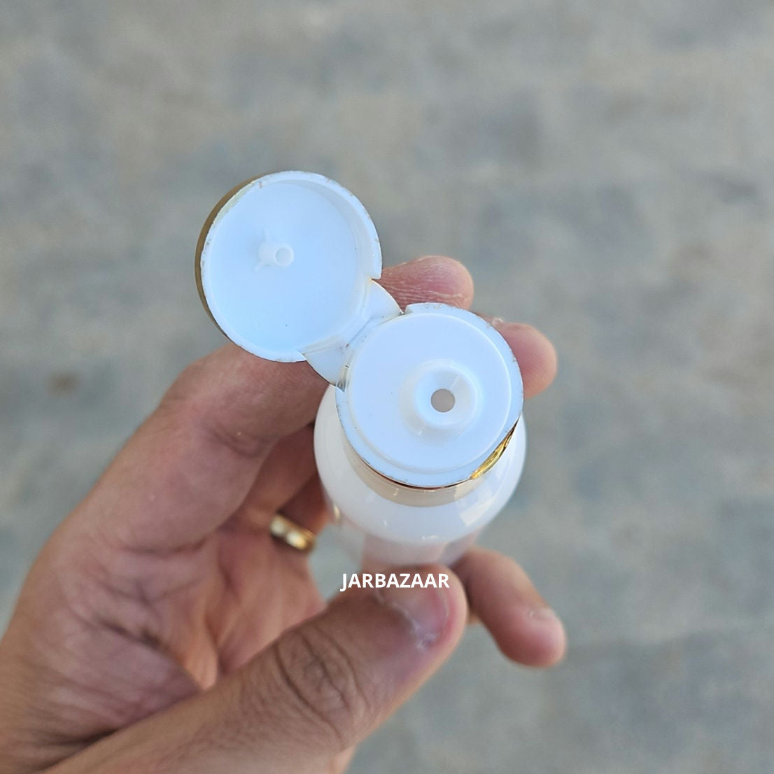 50 ML Avon White Pet Bottle (With Golden Fliptop Caps)