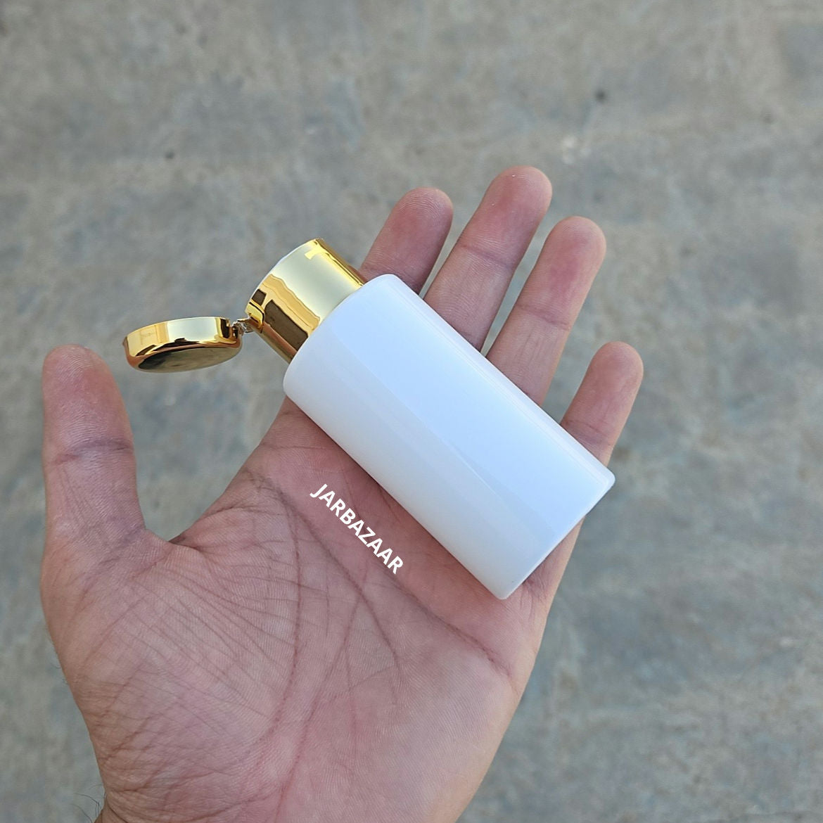 60 ML White Pet Bottle (With Golden Fliptop Caps)