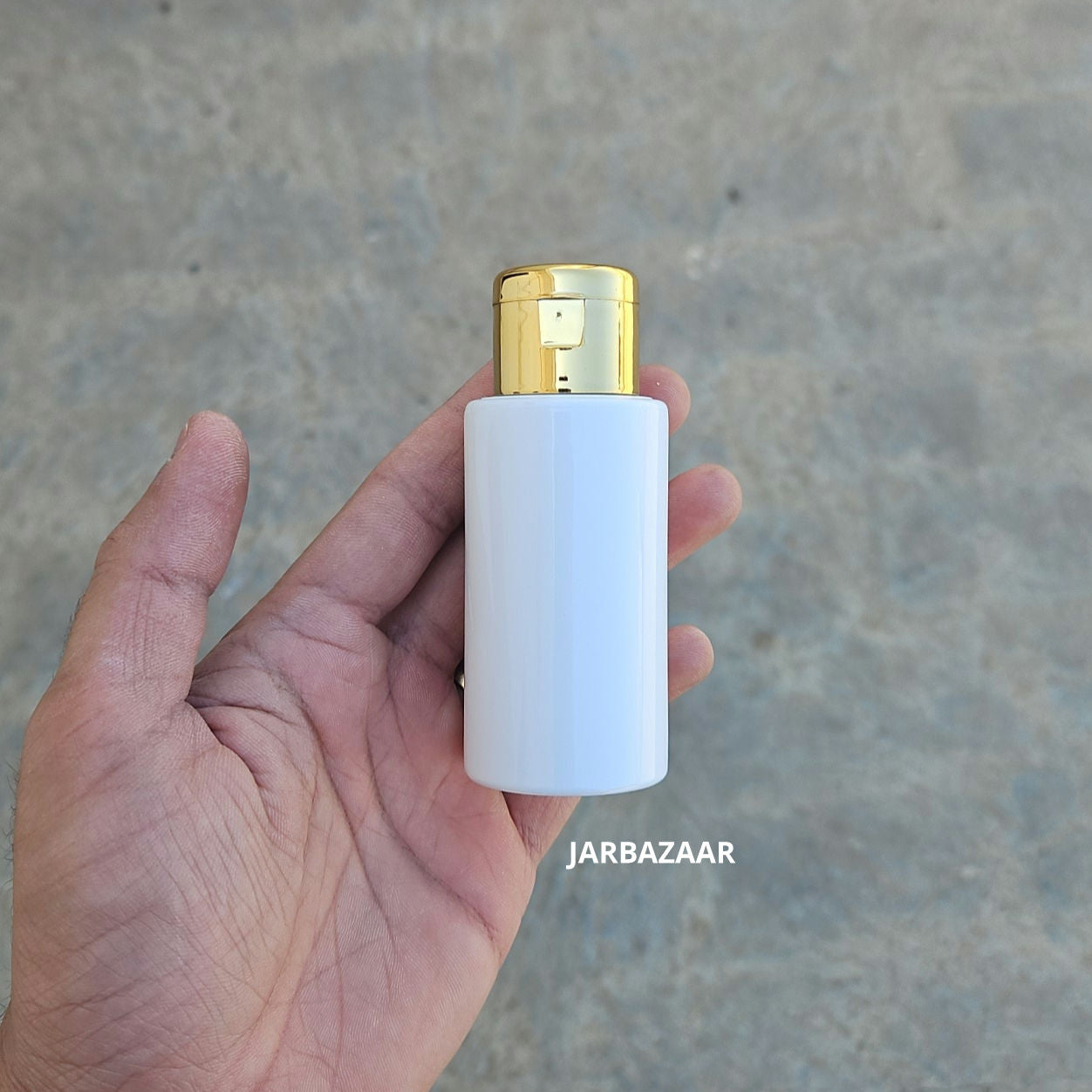 60 ML White Pet Bottle (With Golden Fliptop Caps)