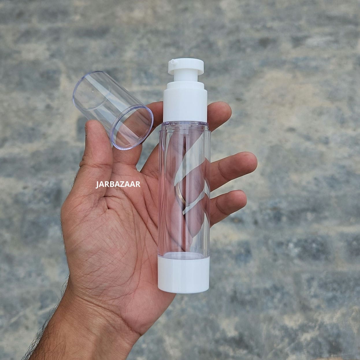 50 ML White Airless Bottle