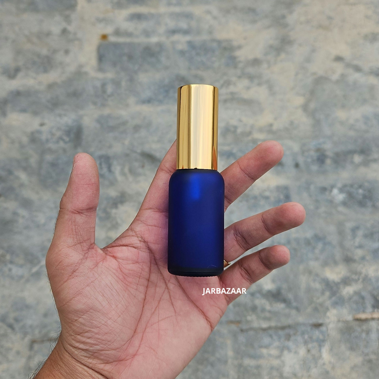 30 ML Blue Frosted Glass Perfume Bottle