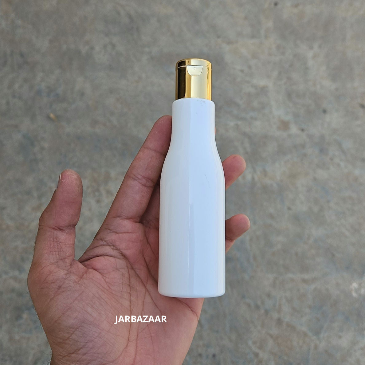 100 ML Asta White Pet Bottle (With Golden Fliptop Caps)