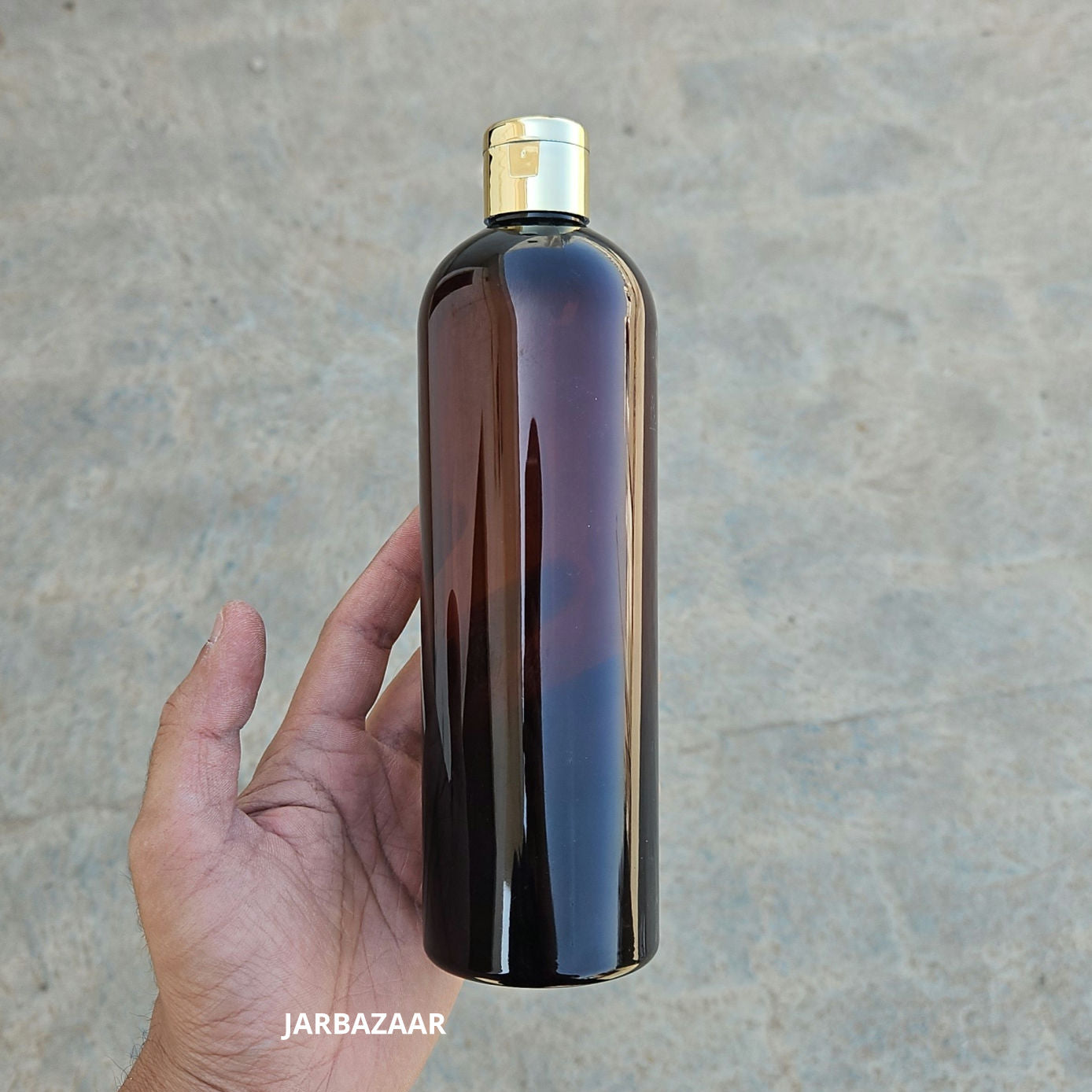 500 ML Avon Amber Pet Bottle (With Golden Fliptop Caps)