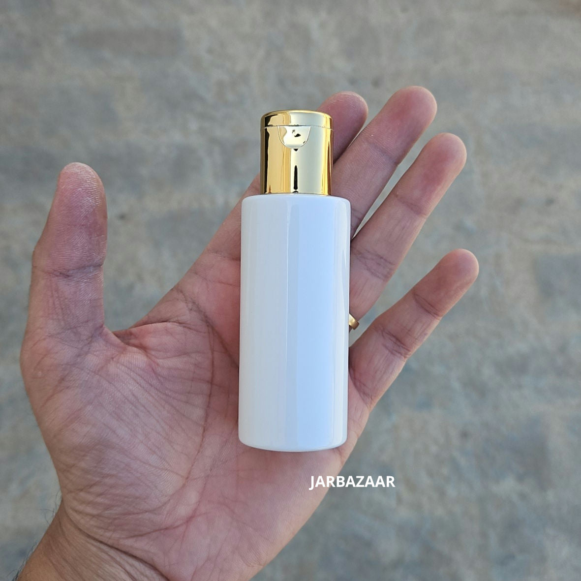 50 ML GLI White Pet Bottle (With Golden Fliptop Caps)
