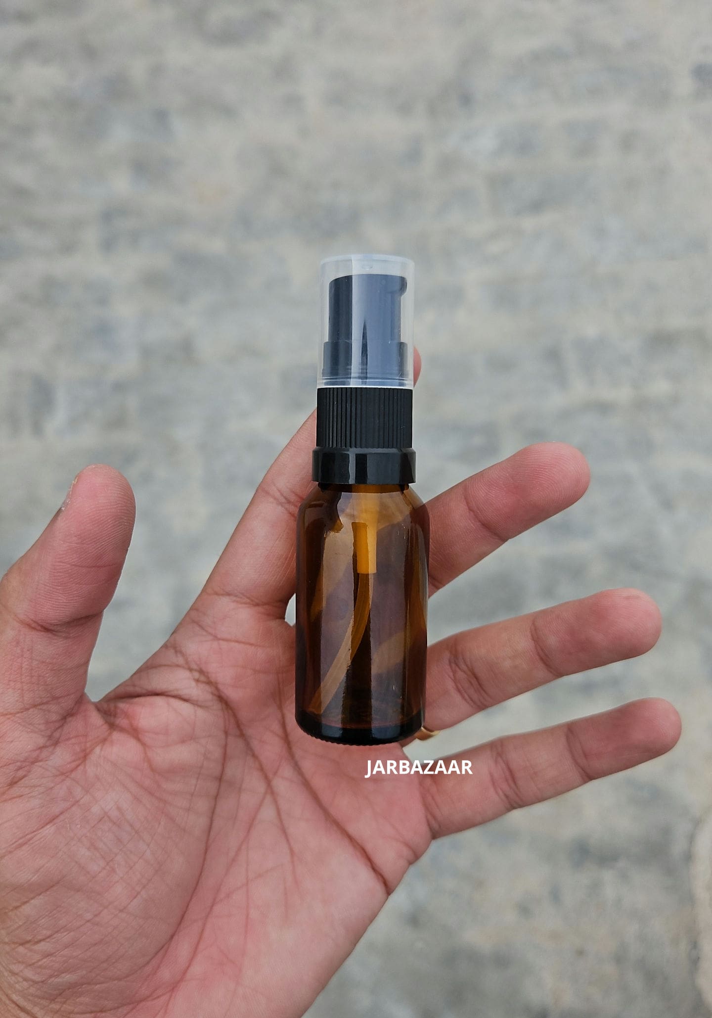 20 ML Amber Glass Bottle With Serum Pump (Type1)