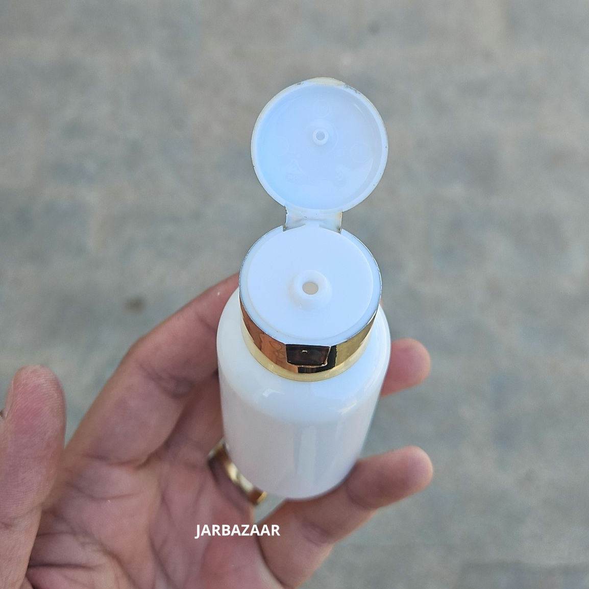 50 ML Boston White Pet Bottle (With Golden Fliptop Caps)