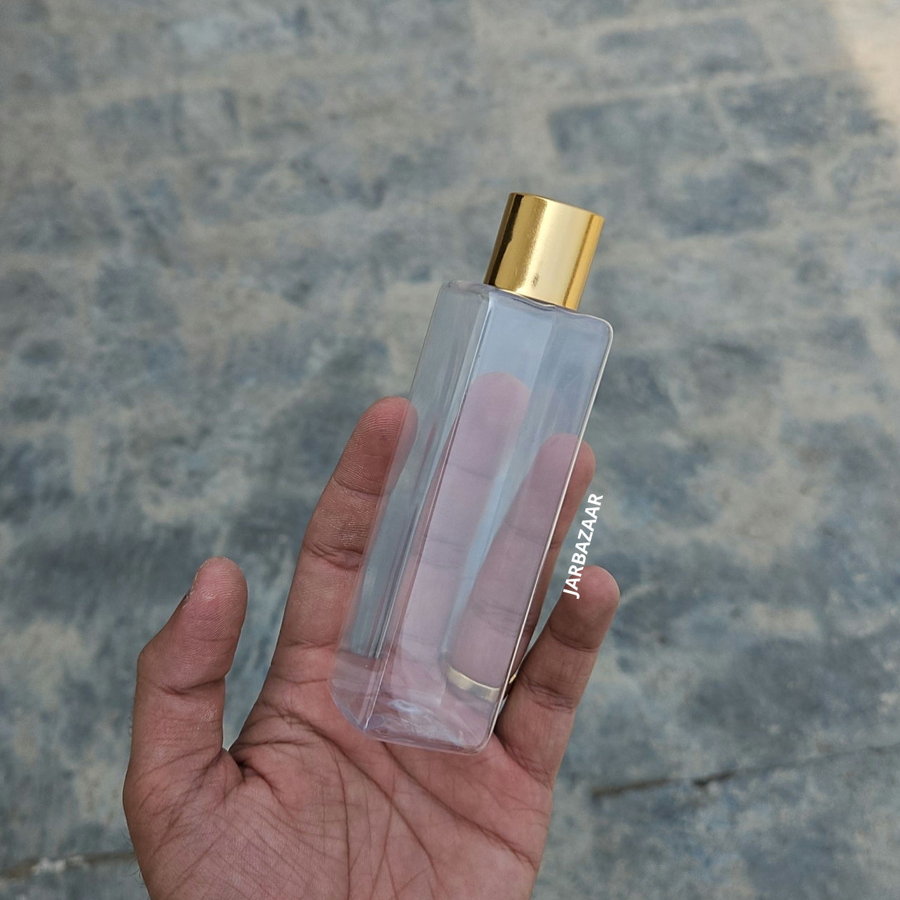 100 ml Square T.p Pet Bottle (Golden Cap)