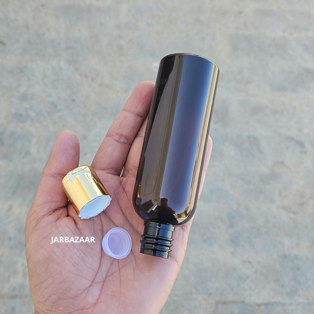 100 ML Avon Amber Pet Bottle (With Golden Fliptop Caps)