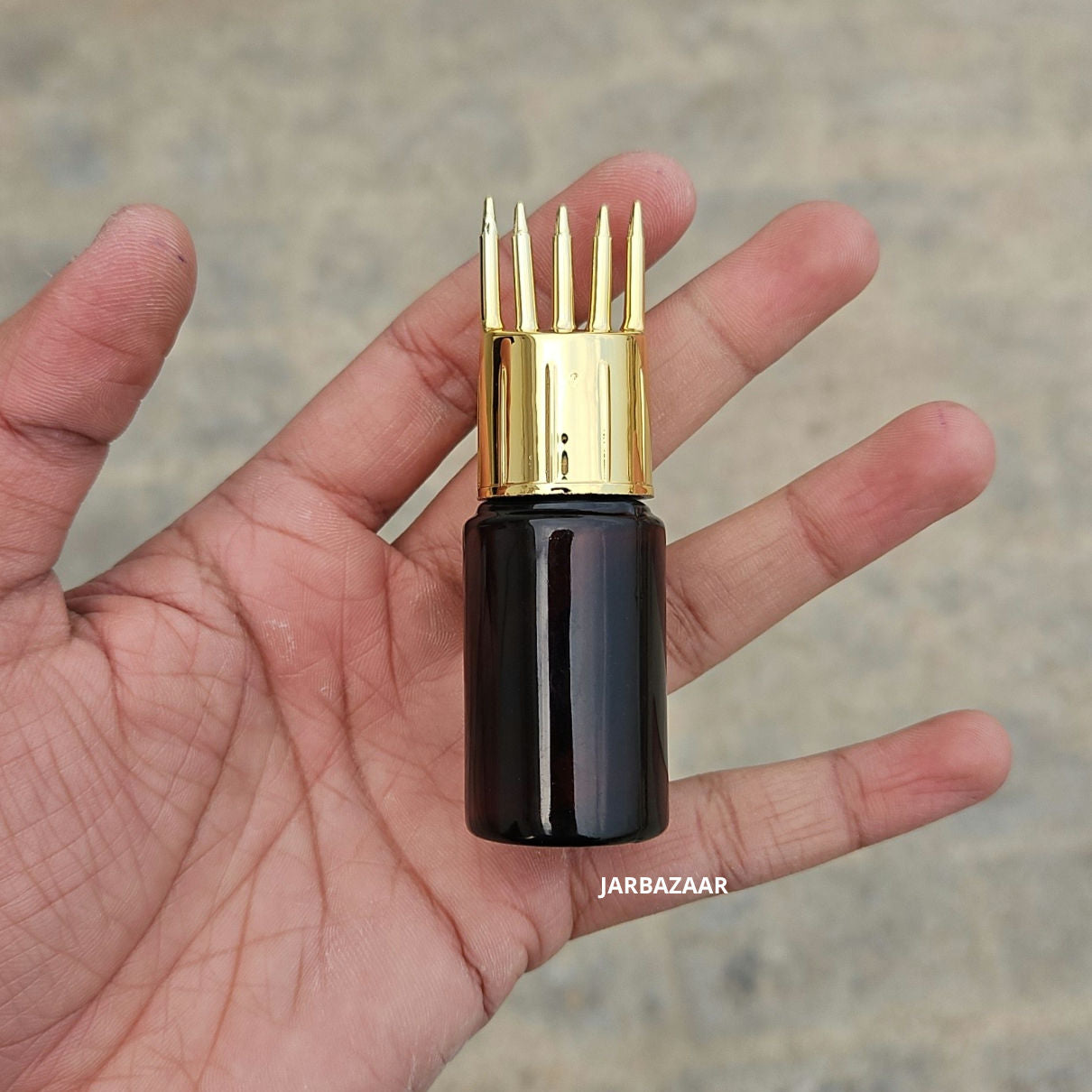 20 ML Amber Pet Bottle (With Golden Comb Cap)