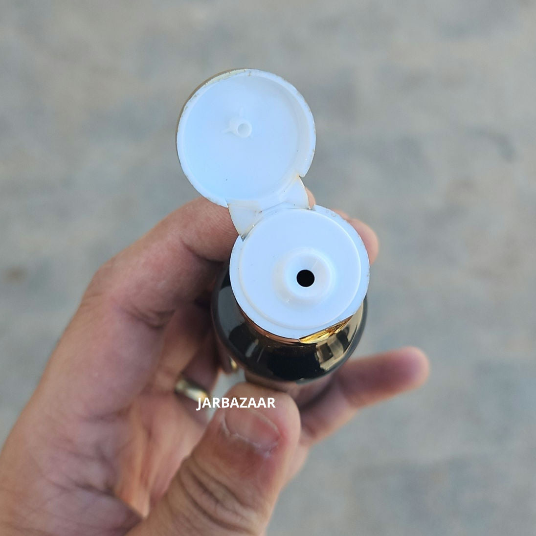 50 ML Avon Black Pet Bottle (With Golden Fliptop Caps)