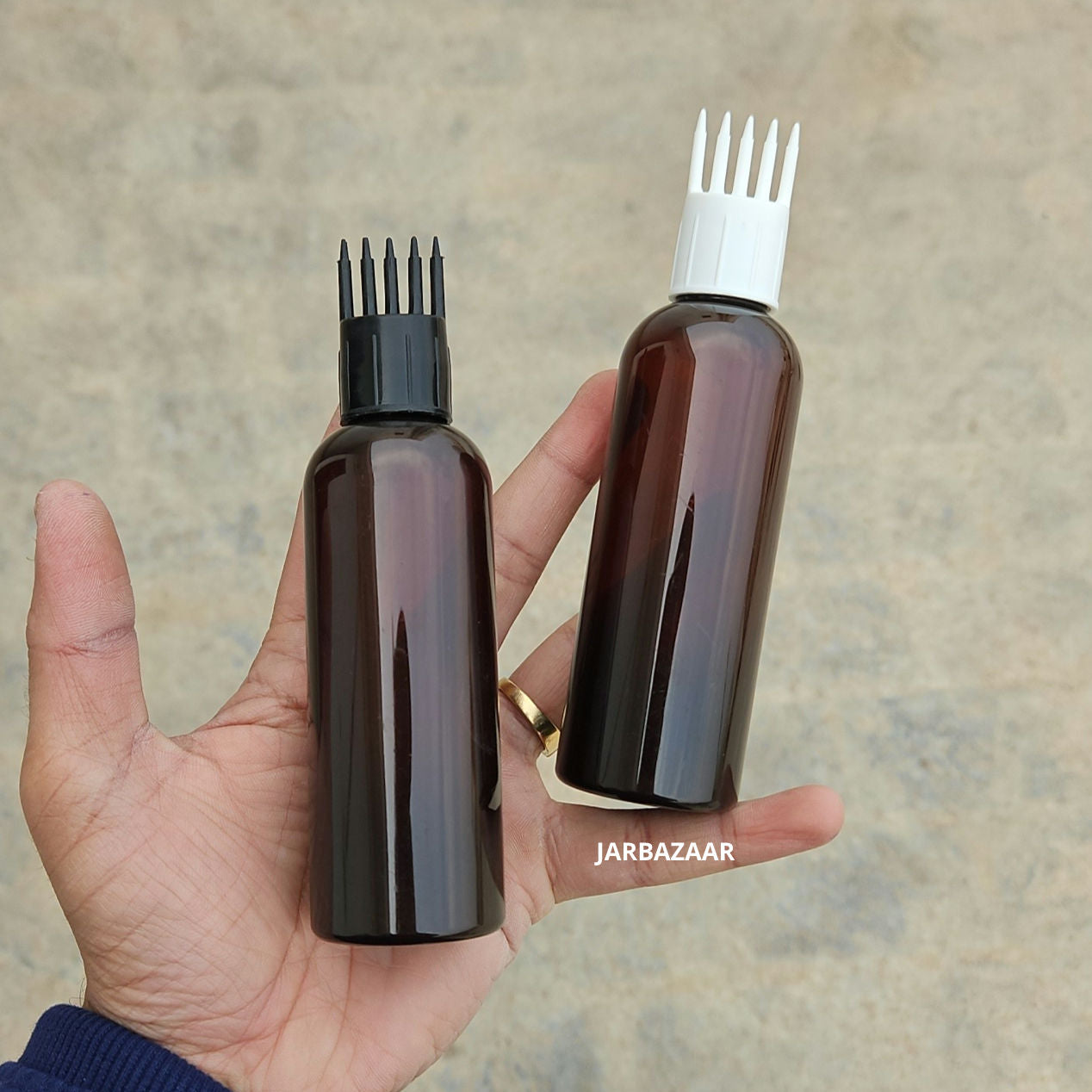 100 ML Avon Amber Pet Bottle (With Comb Cap)