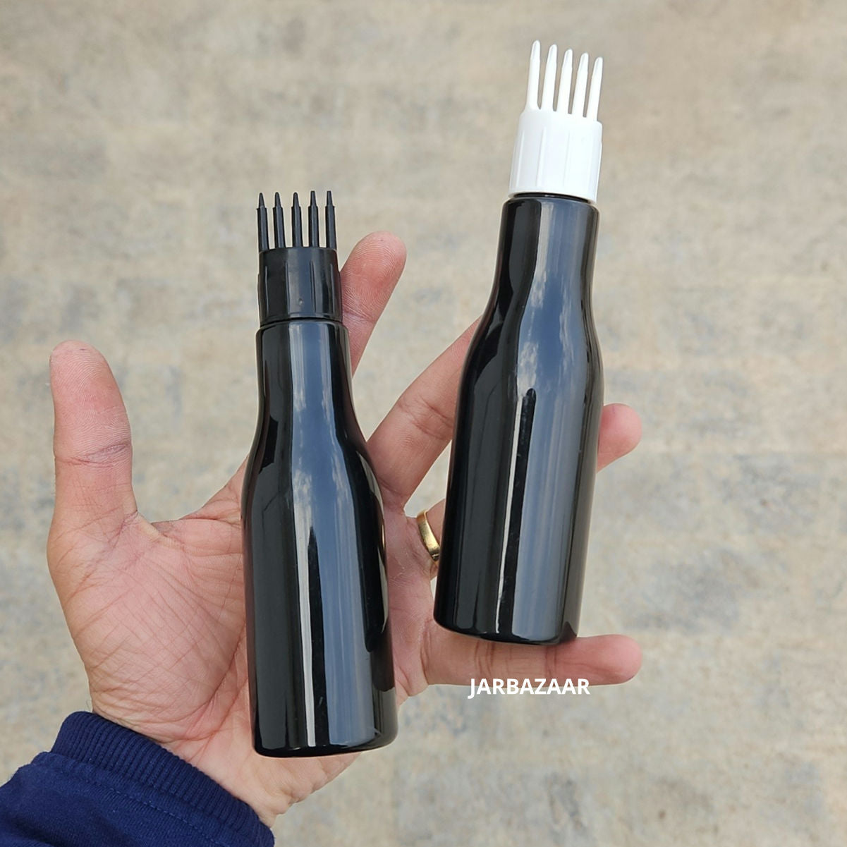 100 ML Asta Black Pet Bottle (With Comb Cap)