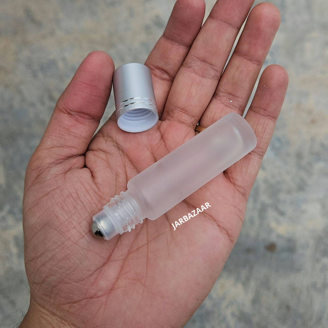 10 ML Frosted Rollon (Silver Diamond Cut Cap)