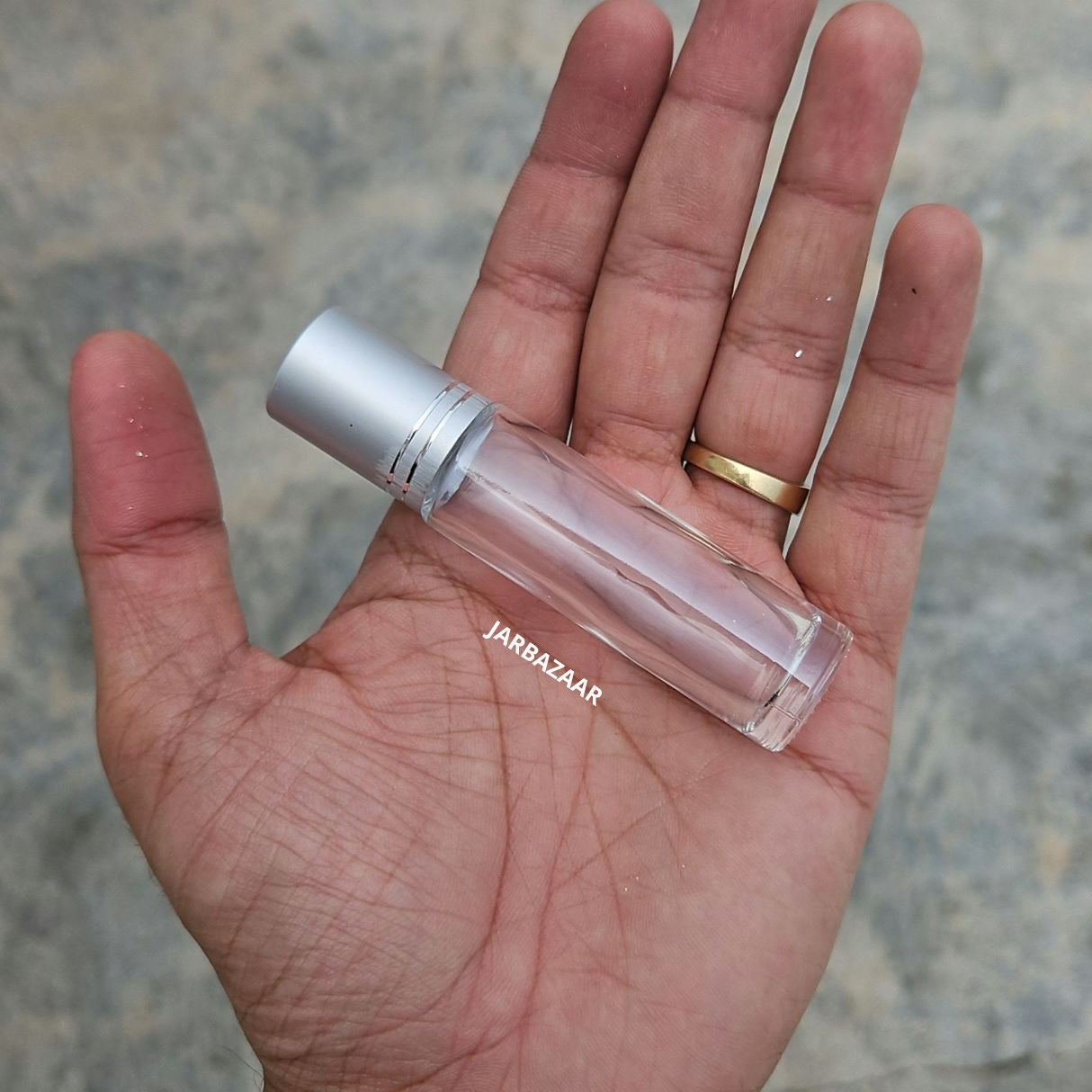 10 ML Transparent Rollon (Silver Diamond Cut Cap)
