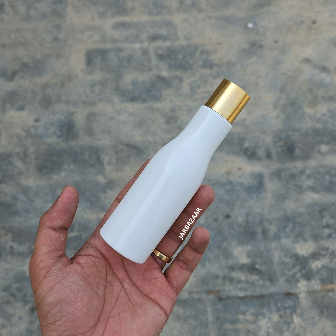 100 ml Asta White Pet Bottle (Golden Cap)