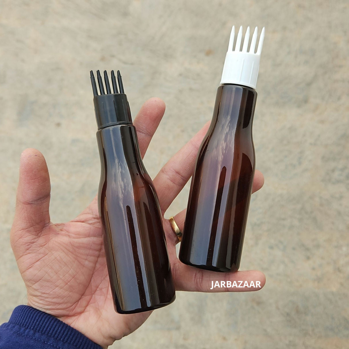 100 ML Asta Amber Pet Bottle (With Comb Cap)