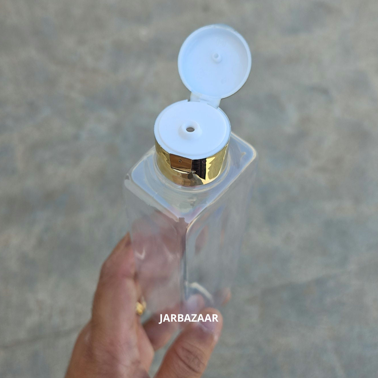 200 ML Cetra Transparent Pet Bottle (With Golden Fliptop Caps)