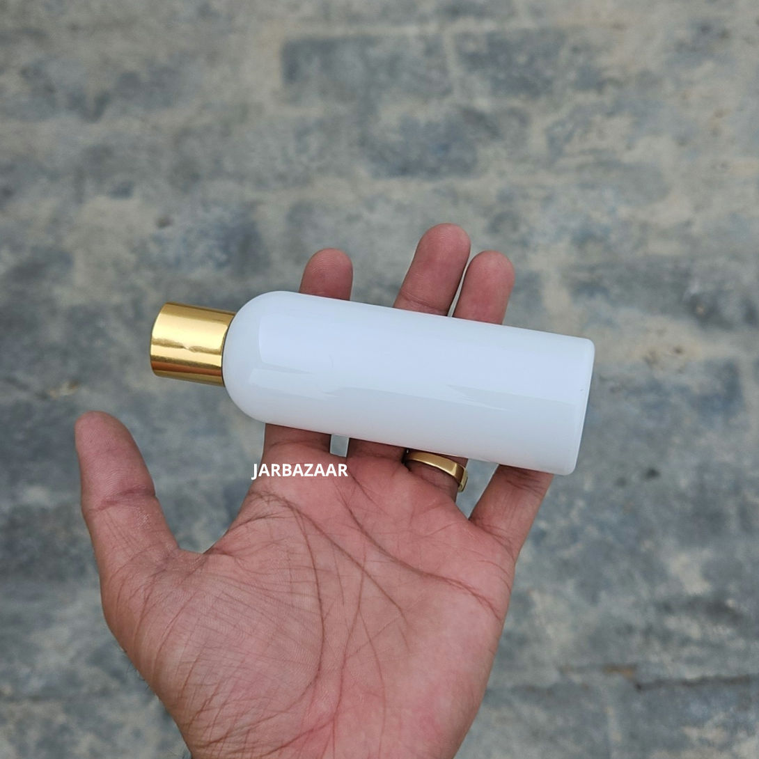 100 ml Avon White Pet Bottle (Golden Cap)