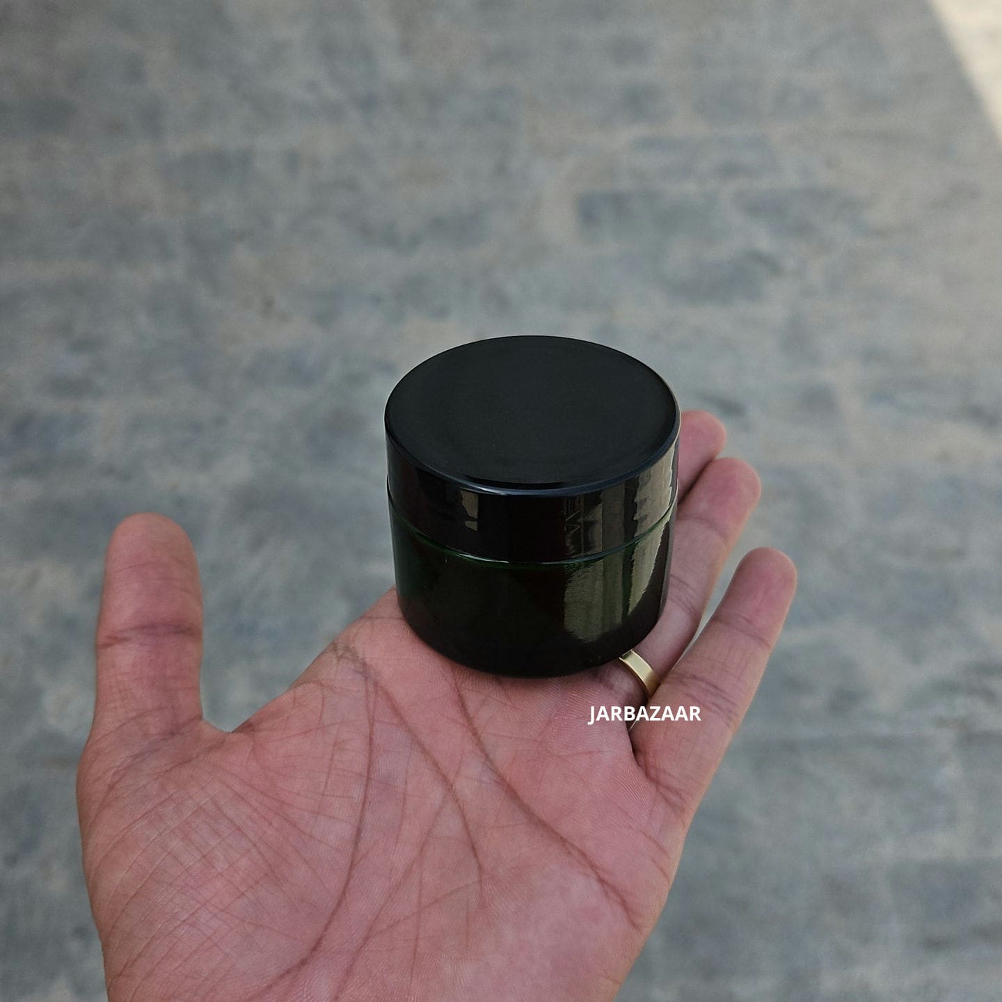 50 Gram Green Glass Jar