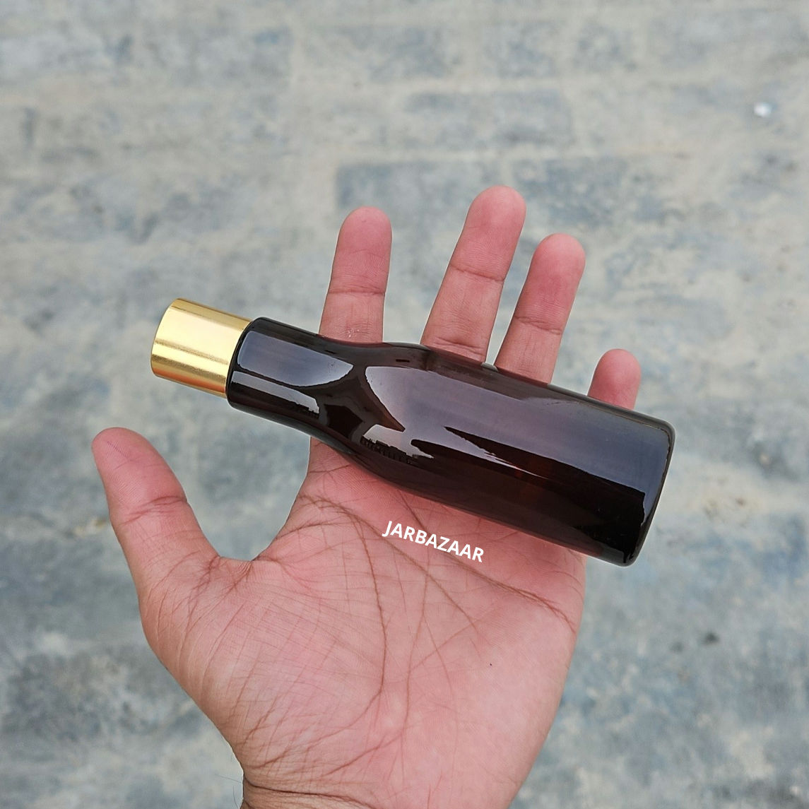 100 ml Asta Amber Pet Bottle (Golden Cap)