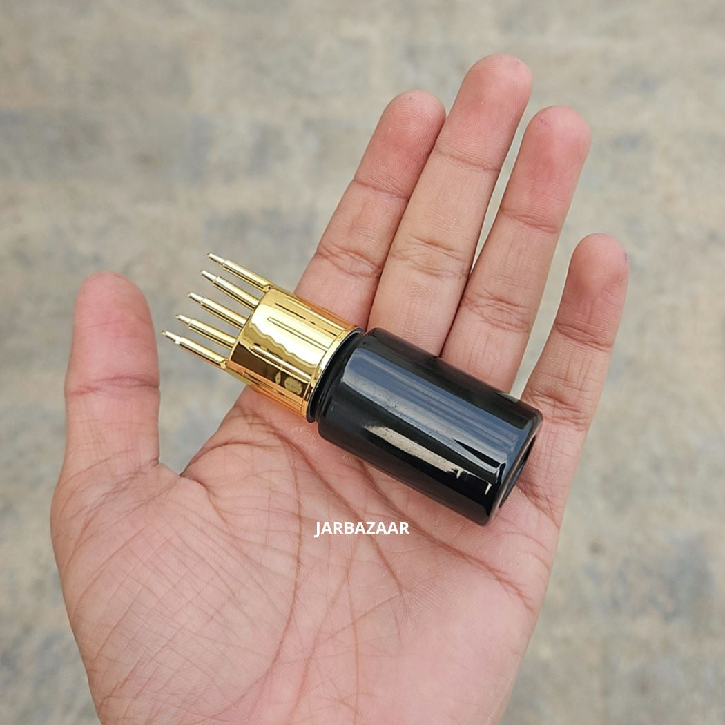 20 ML Black Pet Bottle (With Golden Comb Cap)
