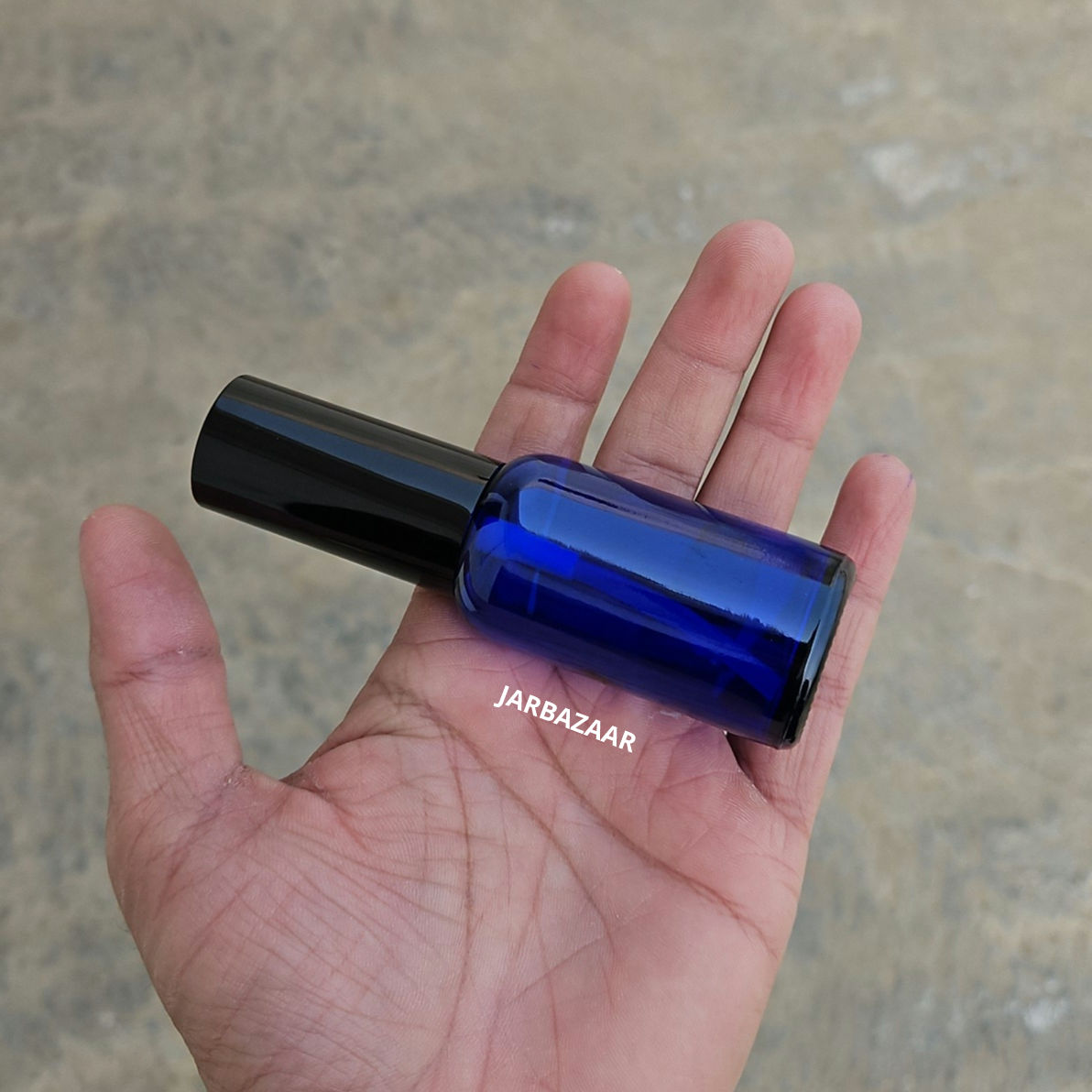 30 ml Blue Glass bottle (With Premium Black Serum Pumps)
