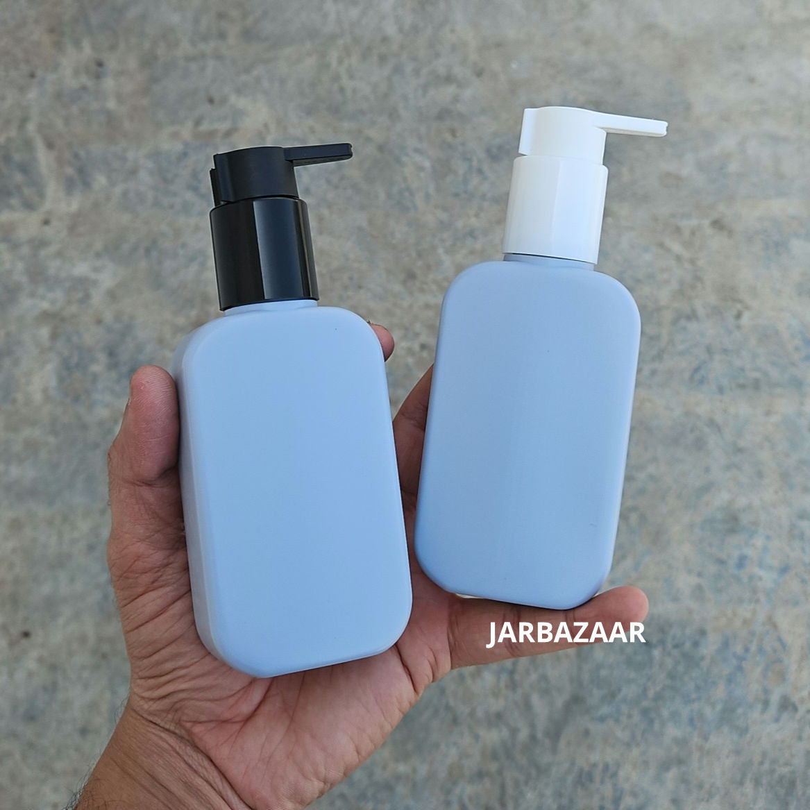 125 ML Flat Grey - HDPE BOTTLE (With ClipLock Dispenser Pumps)