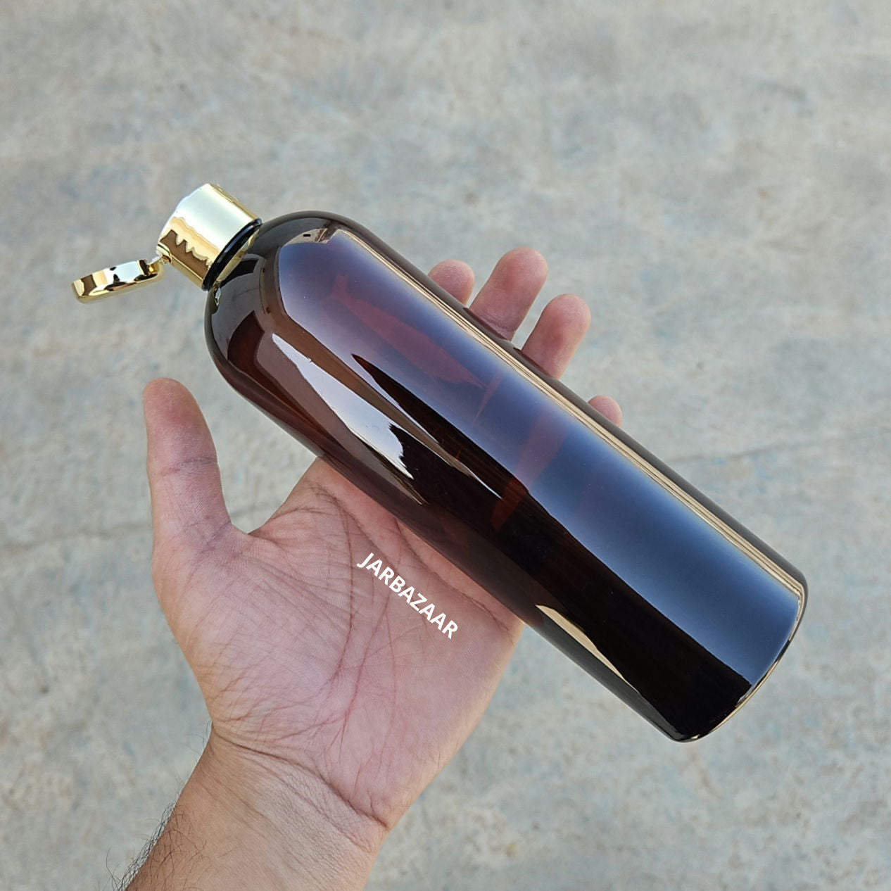 500 ML Avon Amber Pet Bottle (With Golden Fliptop Caps)