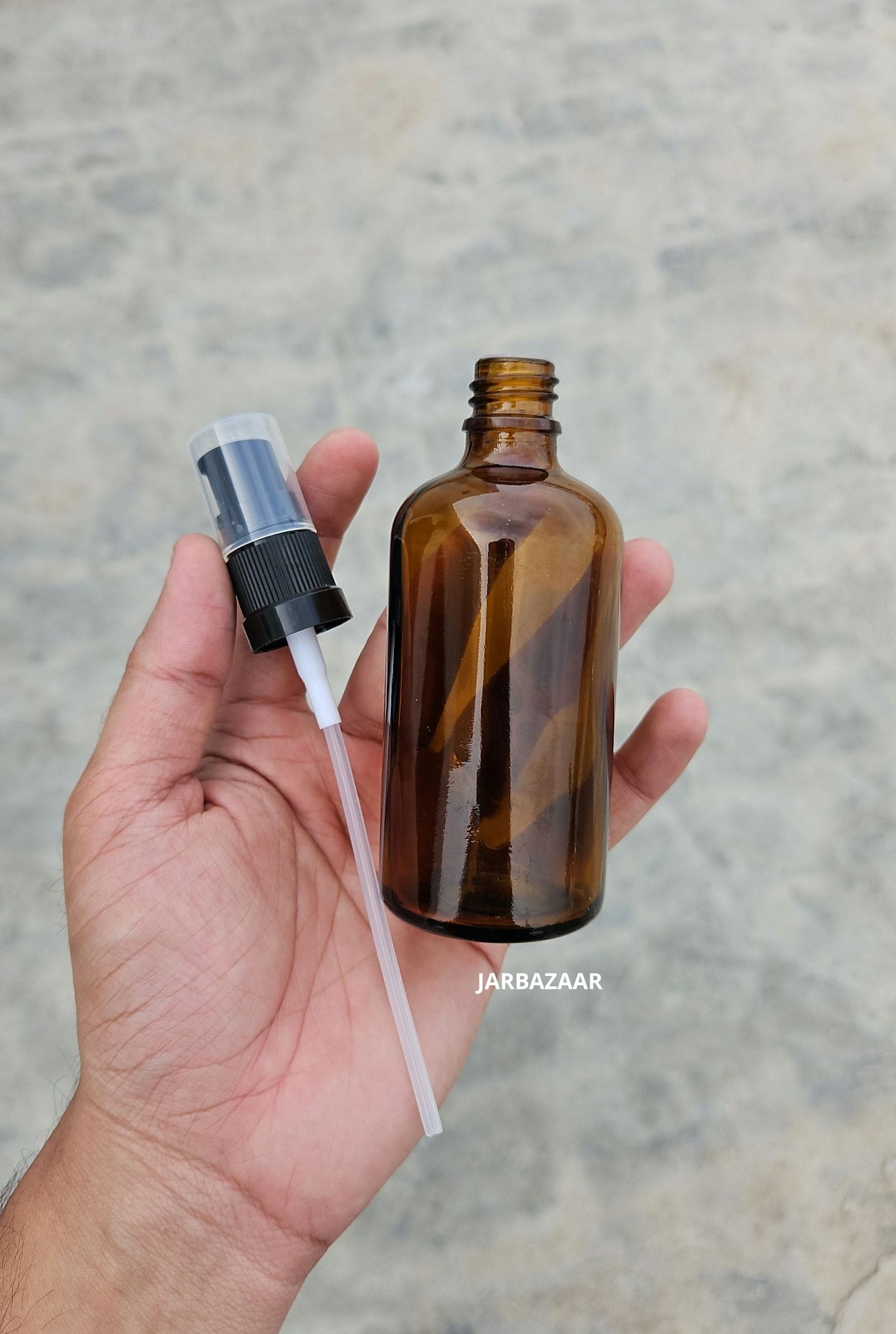 100 ML Amber Glass Bottle With Serum Pump (Type1)