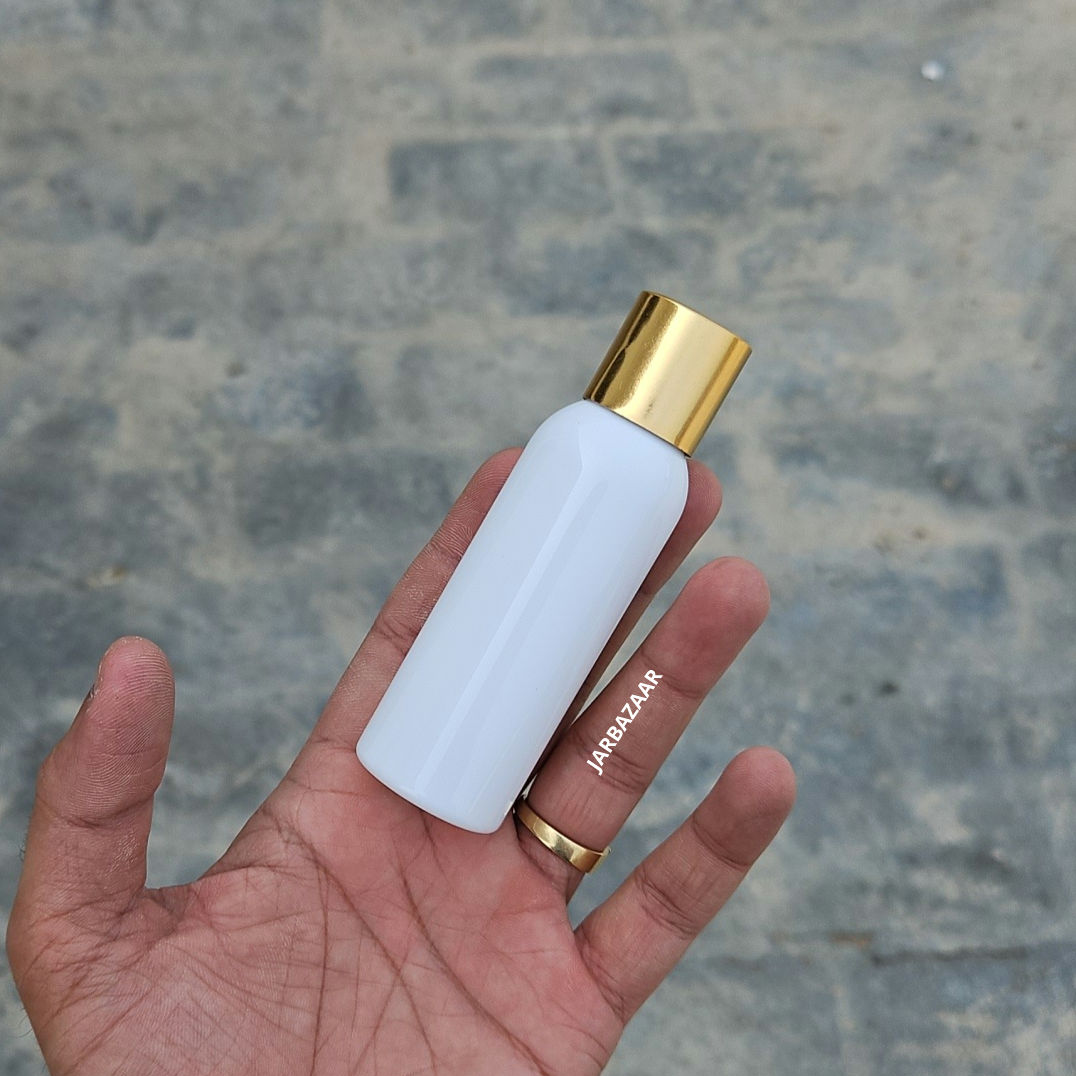 50 ml Avon White Pet Bottle (Golden Cap)