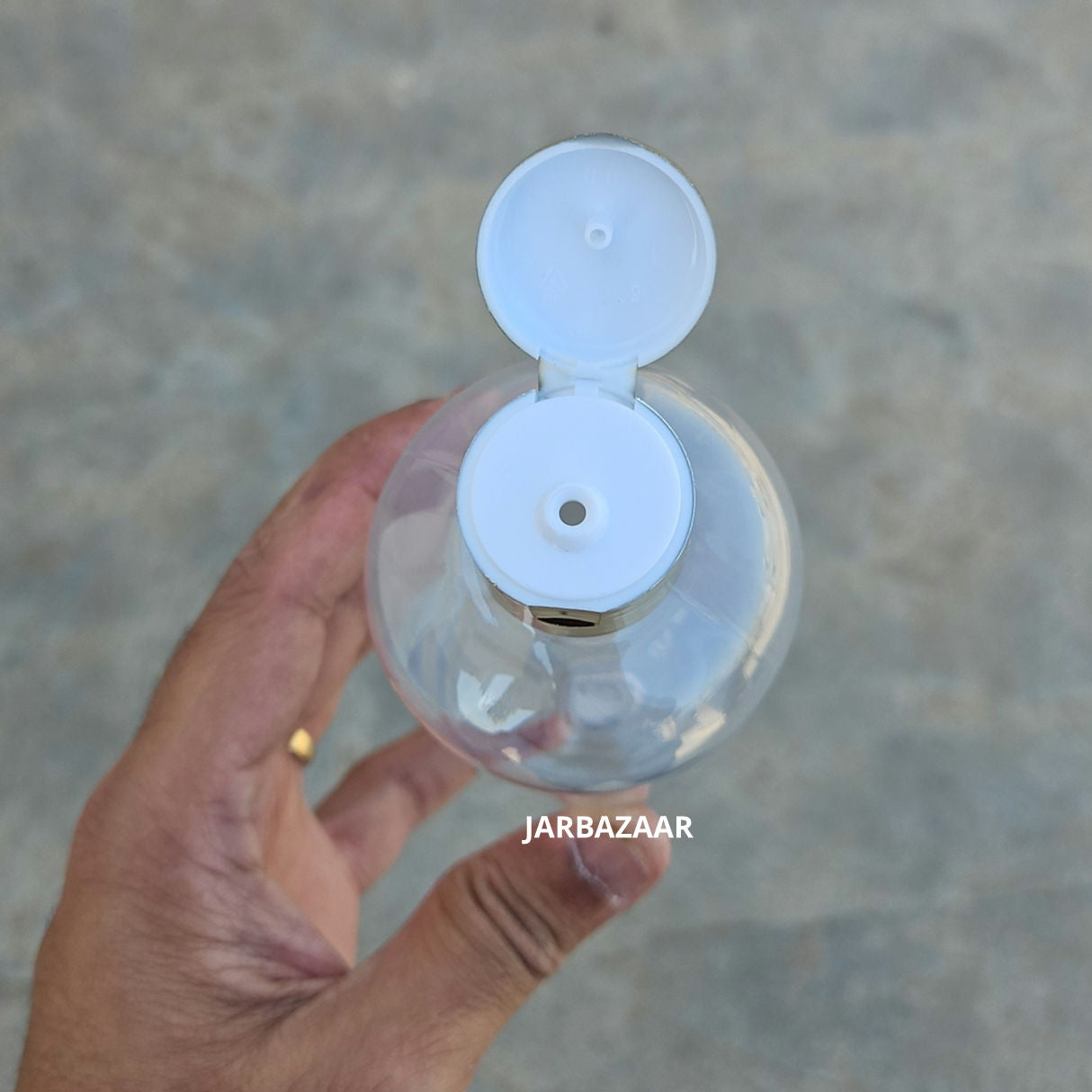 300 ML Boston Transparent Pet Bottle (With Golden Fliptop Caps)