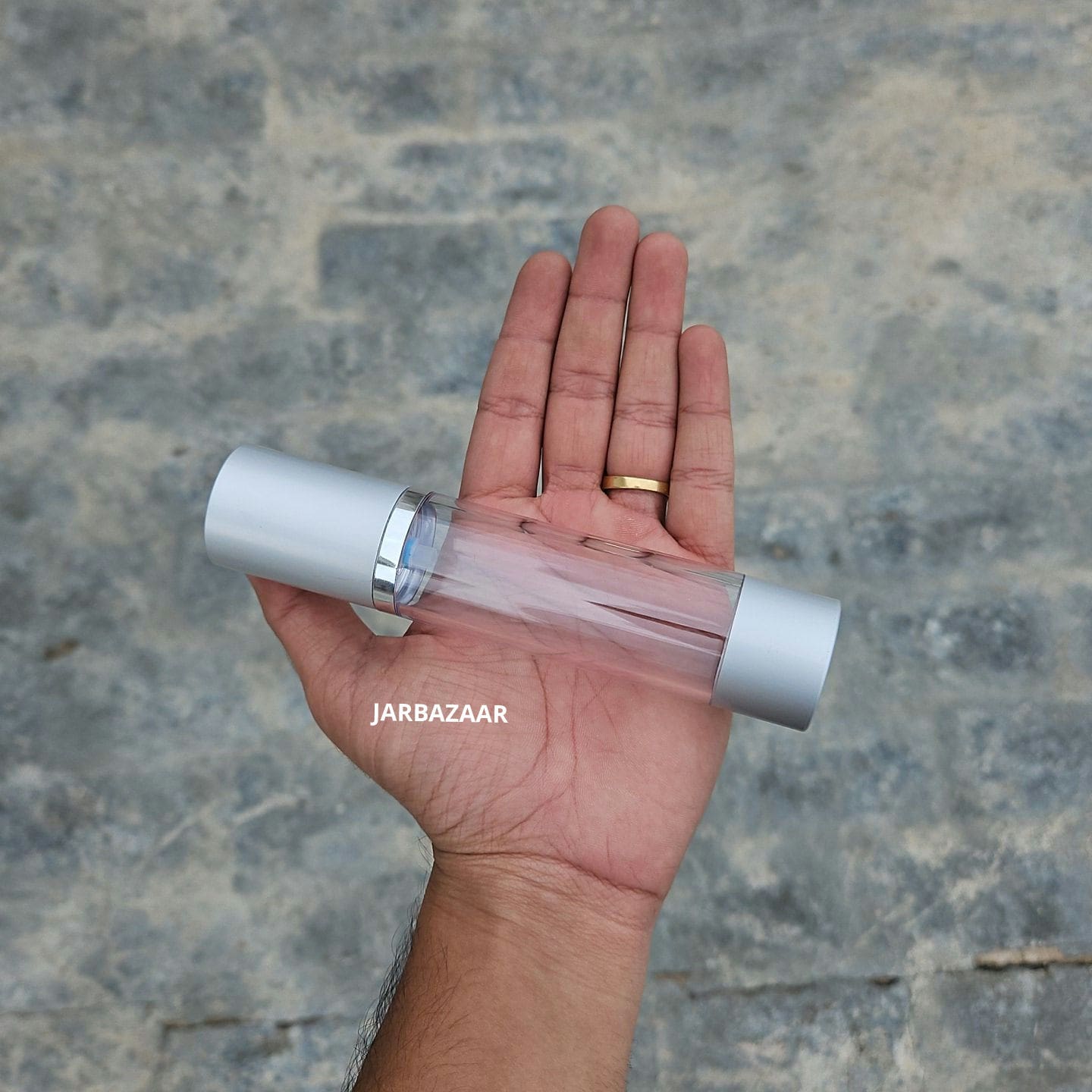 50 ML Silver Airless Bottle