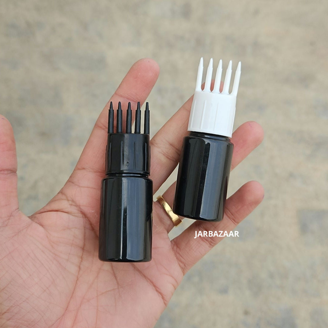 20 ML Black Pet Bottle (With Comb Cap)