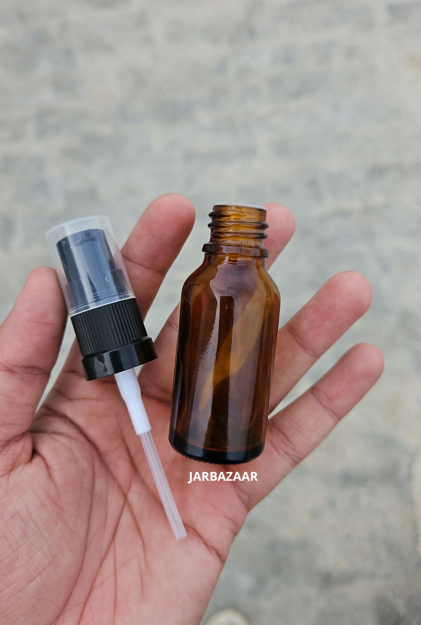 20 ML Amber Glass Bottle With Serum Pump (Type1)