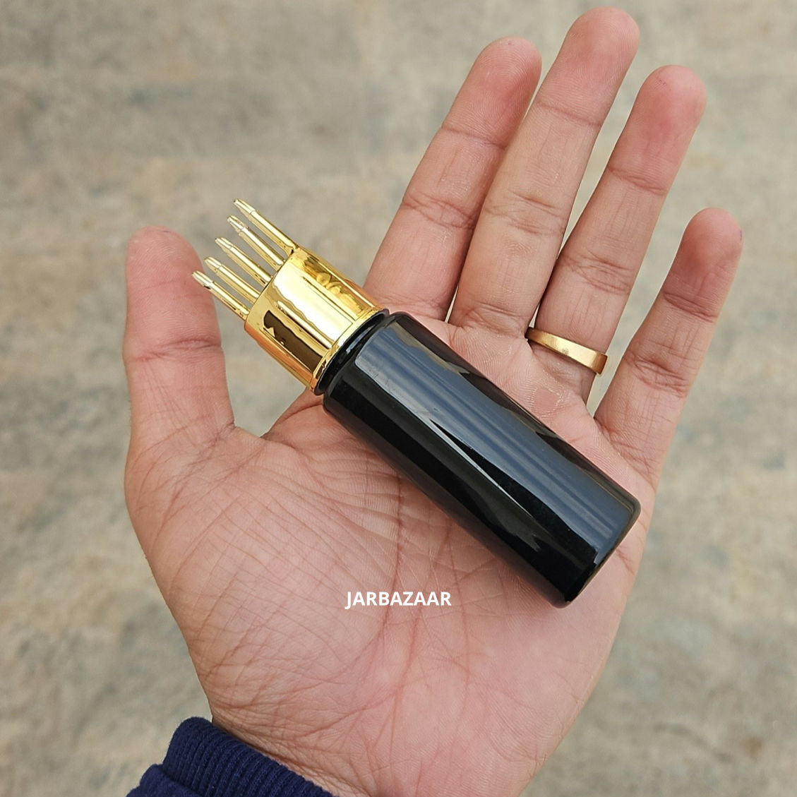 30 ML Black Pet Bottle (With Golden Comb Cap)