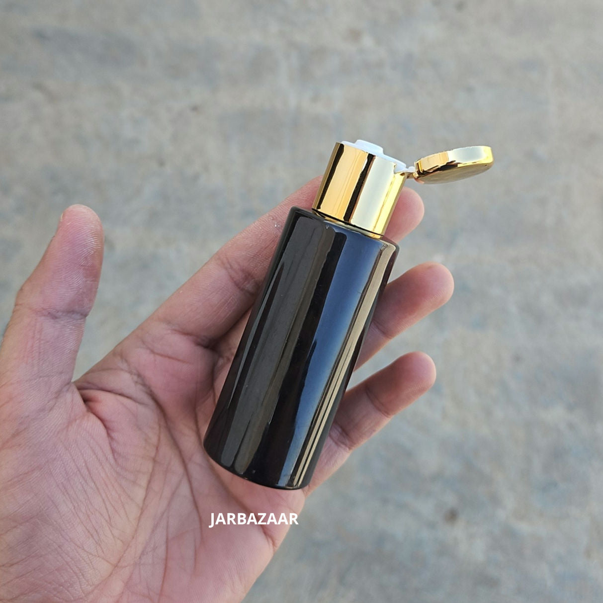 50 ML GLI Amber Pet Bottle (With Golden Fliptop Caps)