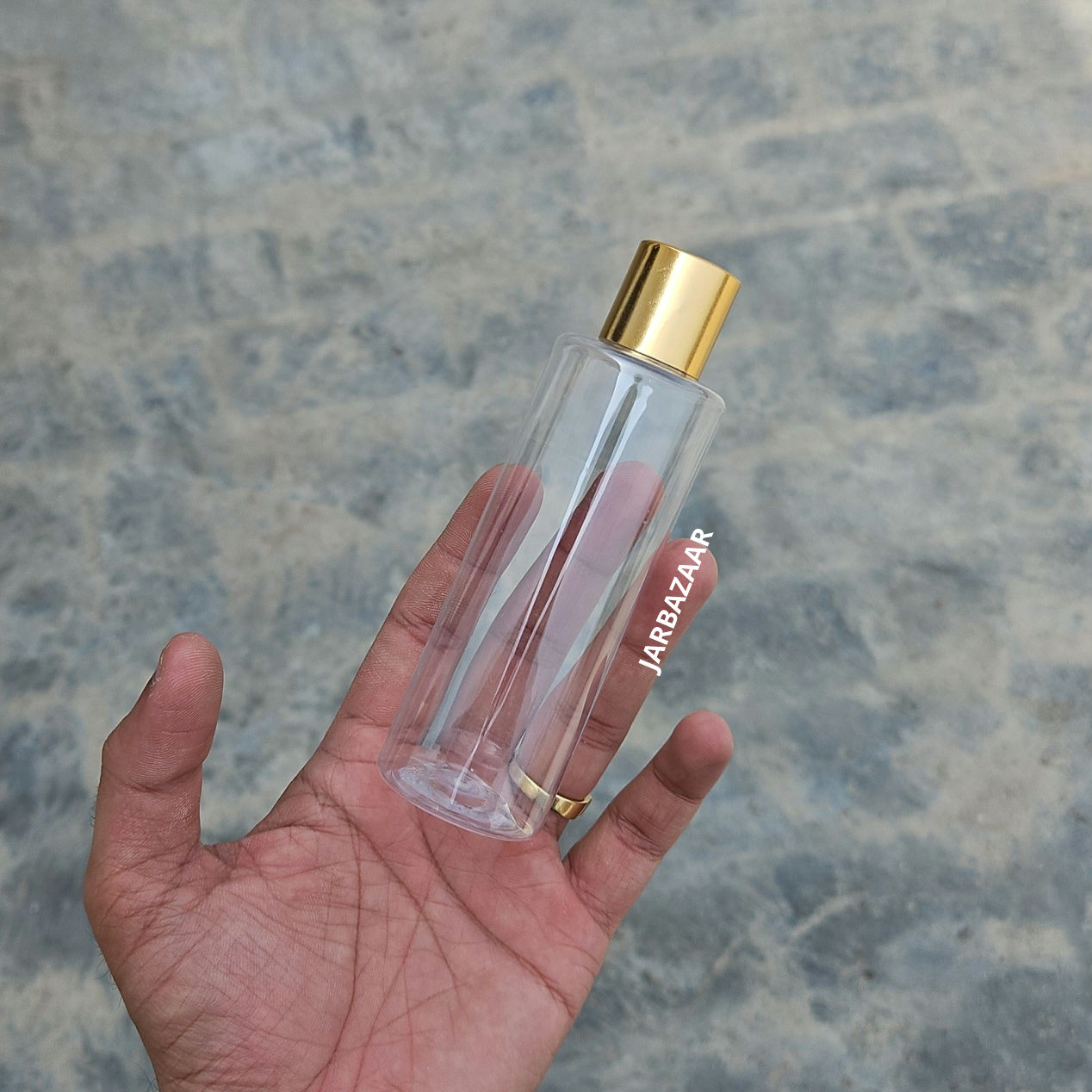 100 ml Gli Clear Pet Bottle (Golden Cap)