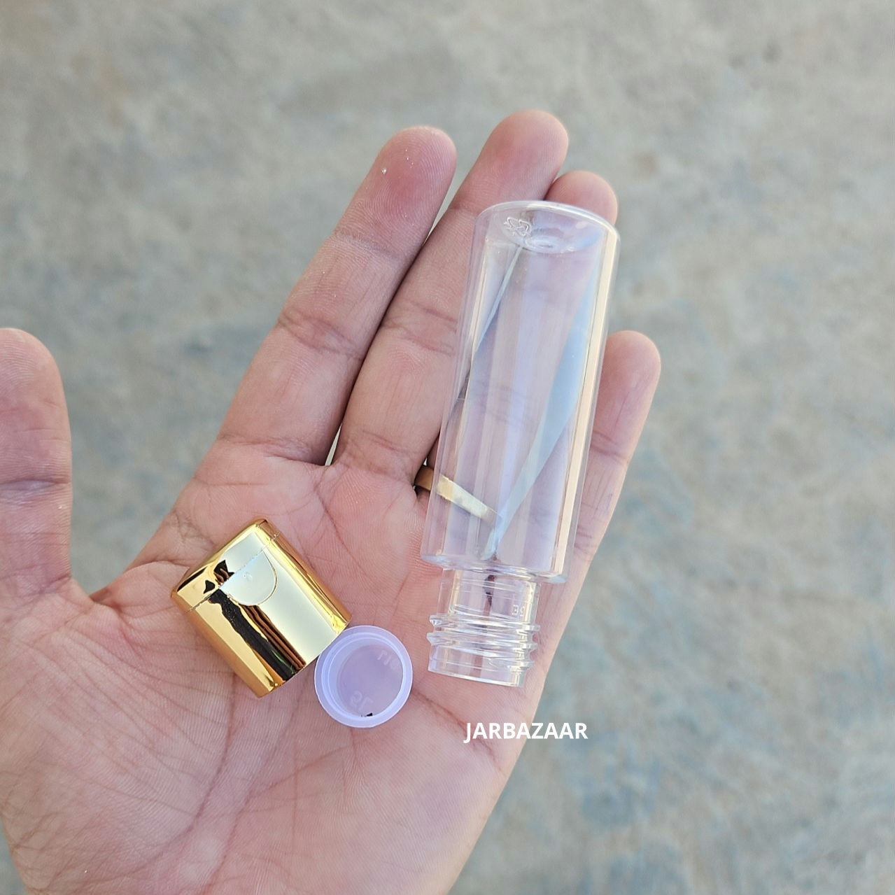 30 ML Transparent Pet Bottle (With Golden Fliptop Caps)