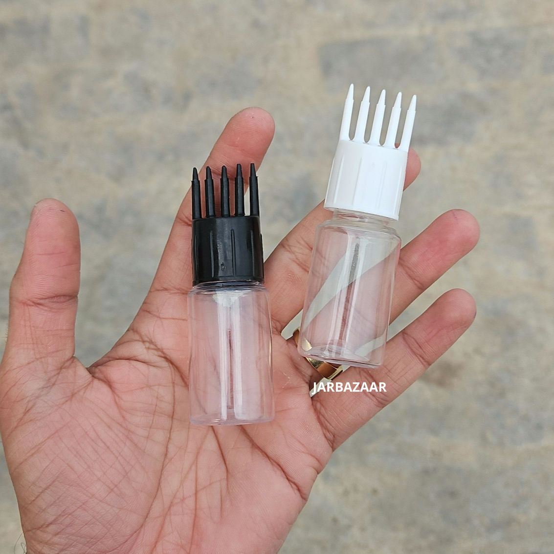 20 ML Transparent Pet Bottle (With Comb Cap)