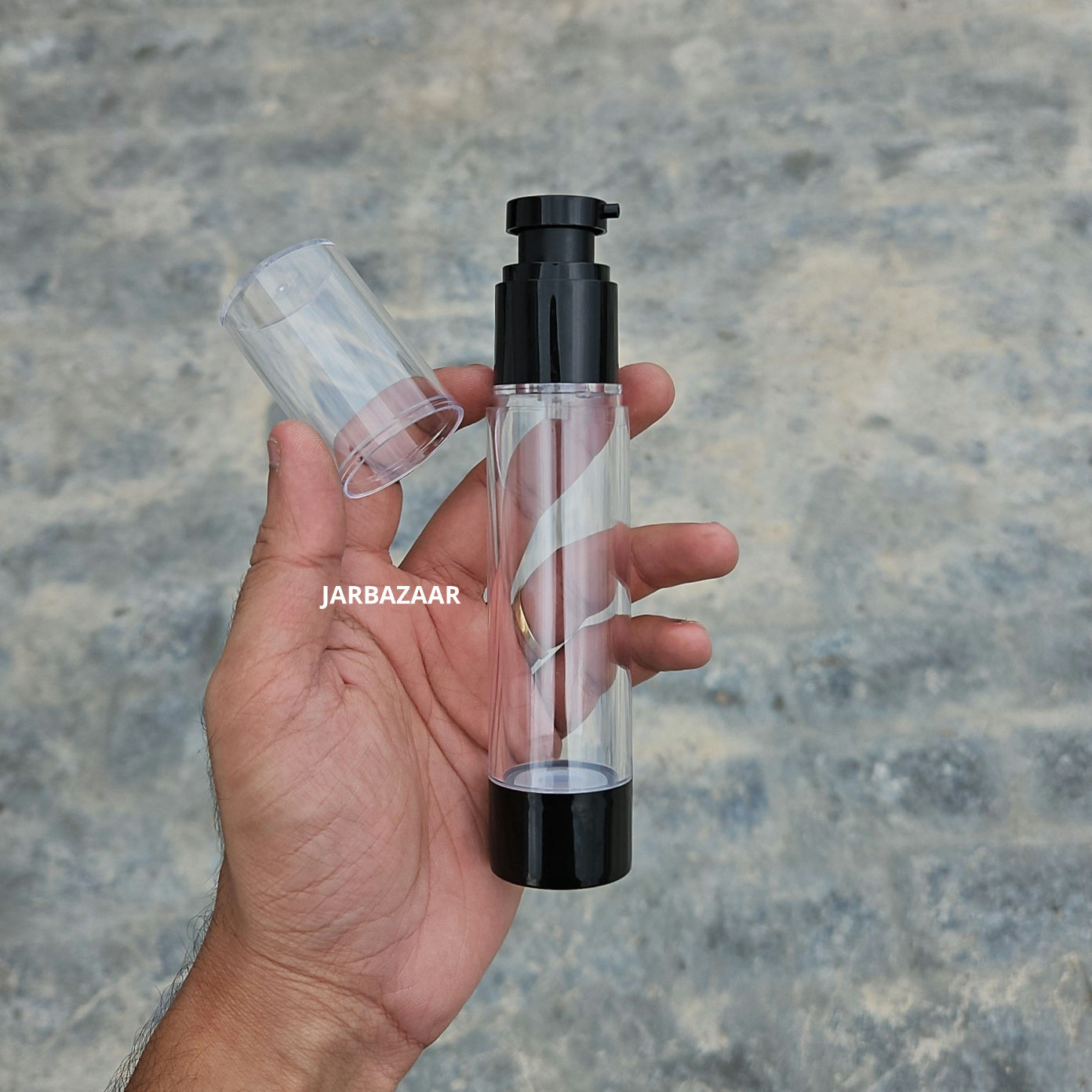 50 ML Black Airless Bottle